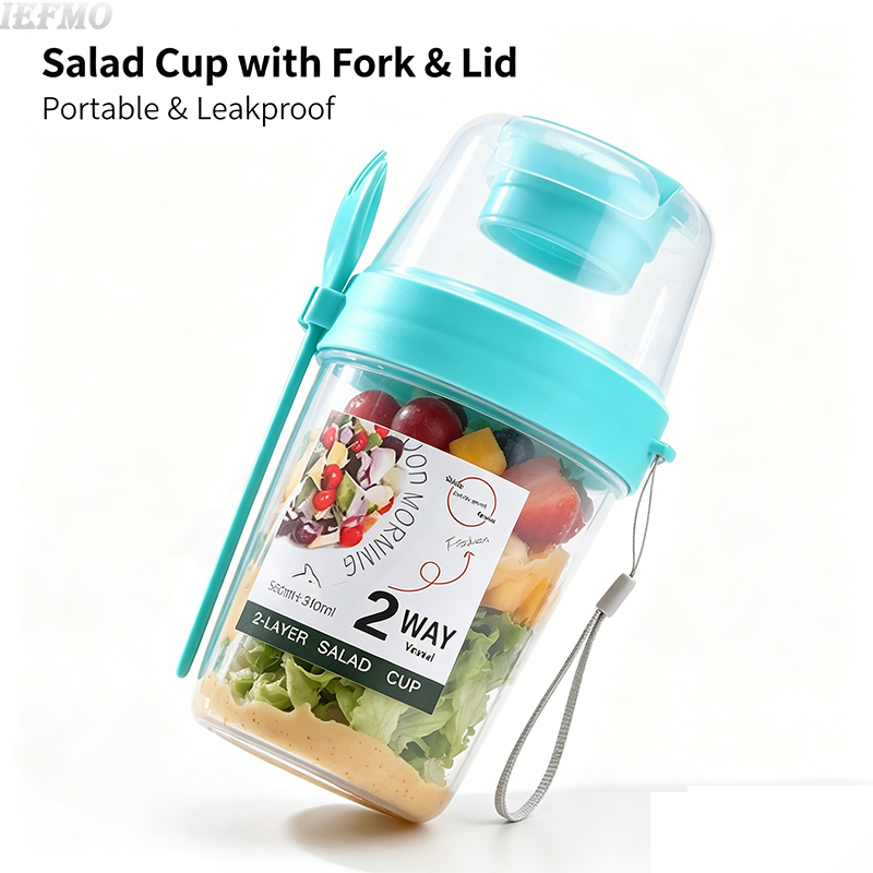 Meal Prep Yogurt Bowl - Juego de recipientes para ensalada portátiles