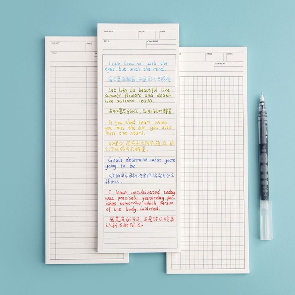 Meal Plan Notepad - Bloc de notas largo no pegajoso