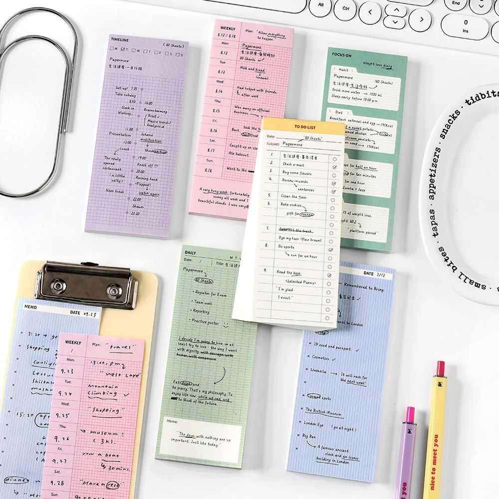 Meal Plan Notepad - 80 hojas de notas adhesivas, papel