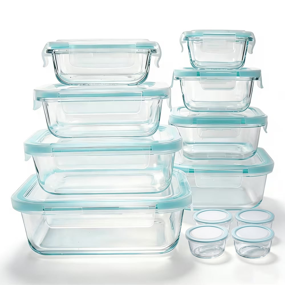 Meal Prep Kit - Recipientes de Vidrio para Almacenamiento de