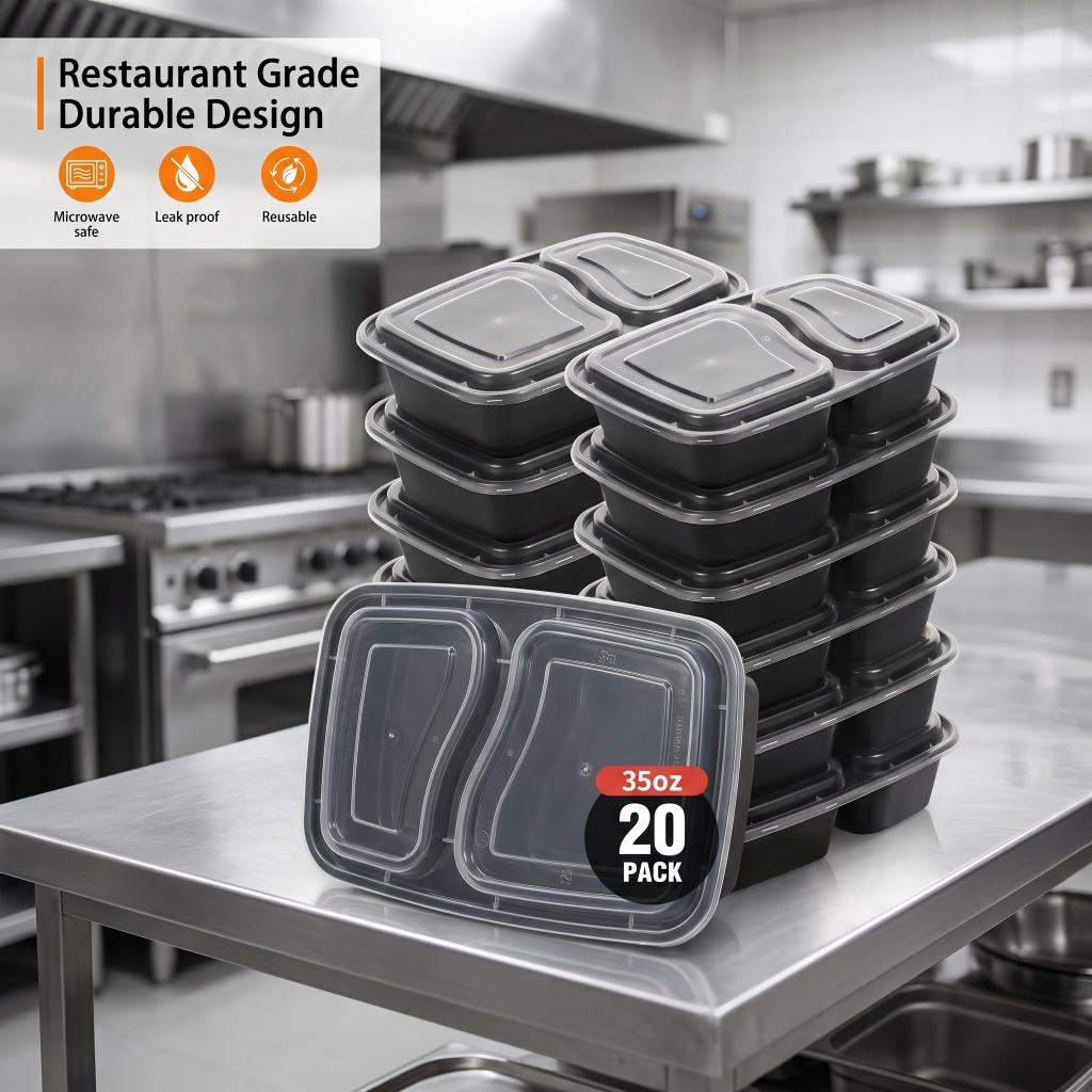 Meal Prep For A Day - Paquete de 20 recipientes para preparar