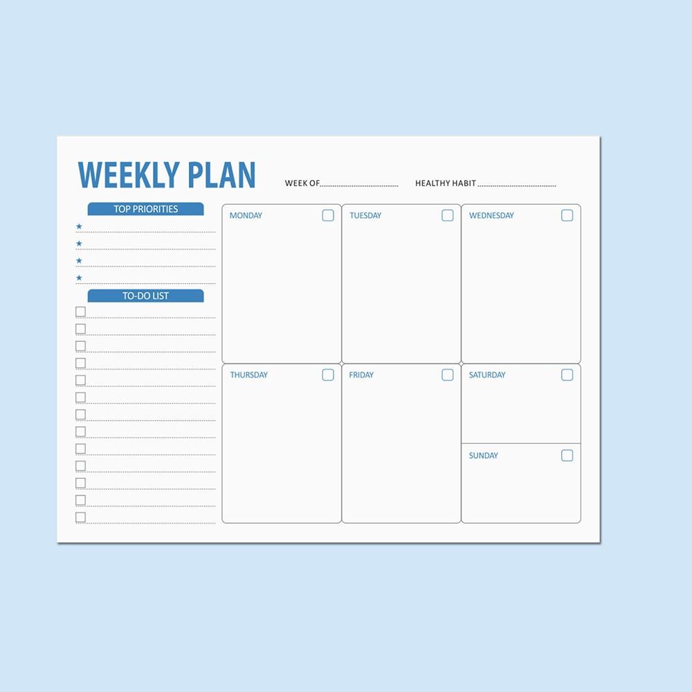 Meal Plan Notepad - Planificador Semanal Amplio, Bloc de Notas