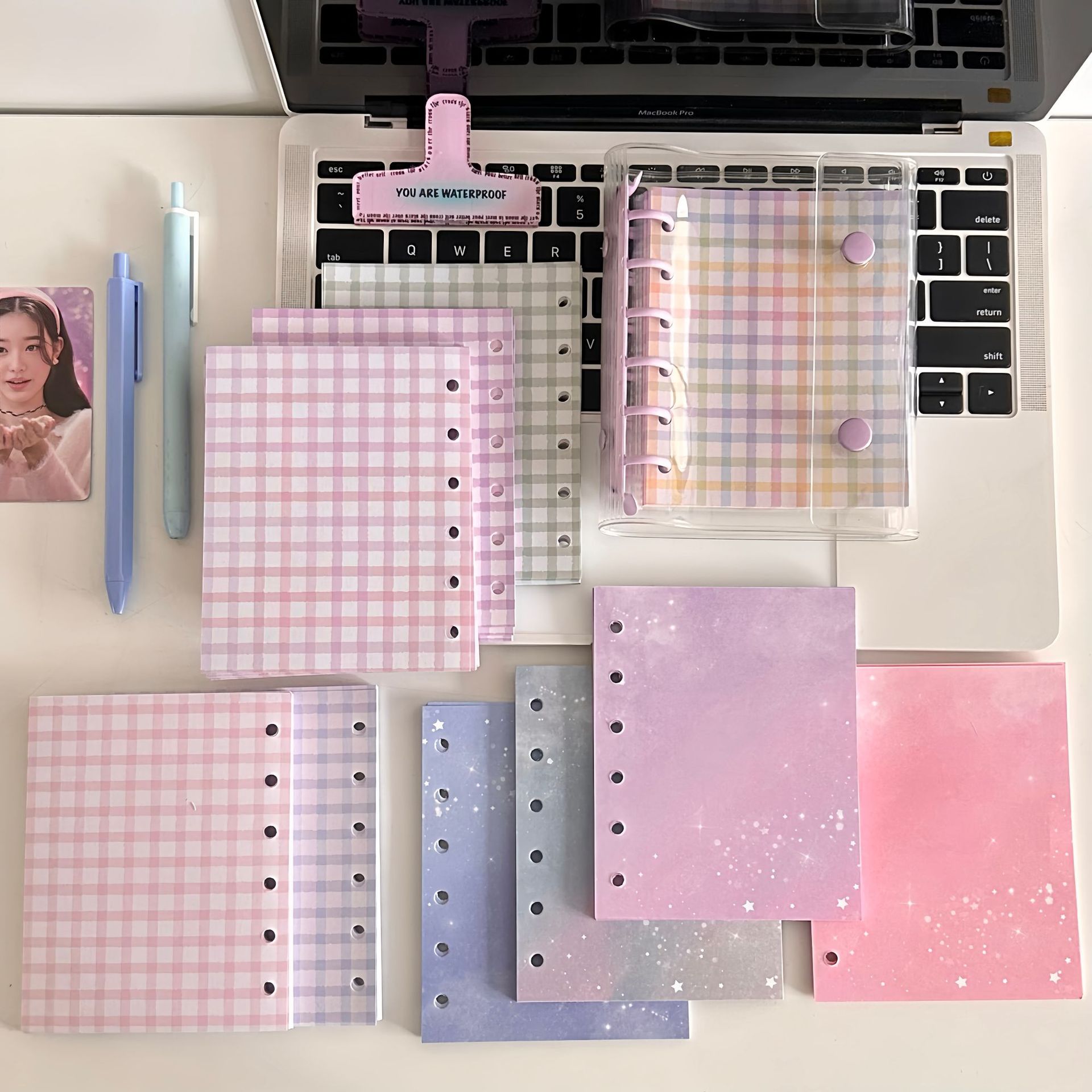 Meal Plan Notepad - Cuaderno colorido de ampliación A7, carpeta