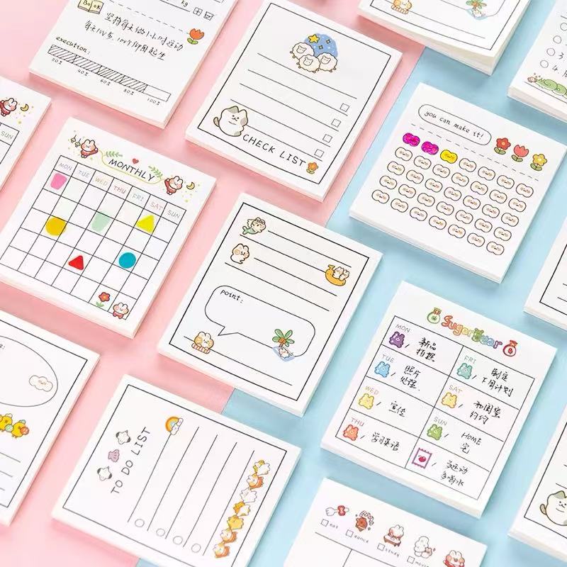 Meal Plan Notepad - Bloc de notas adhesivas Kawaii con