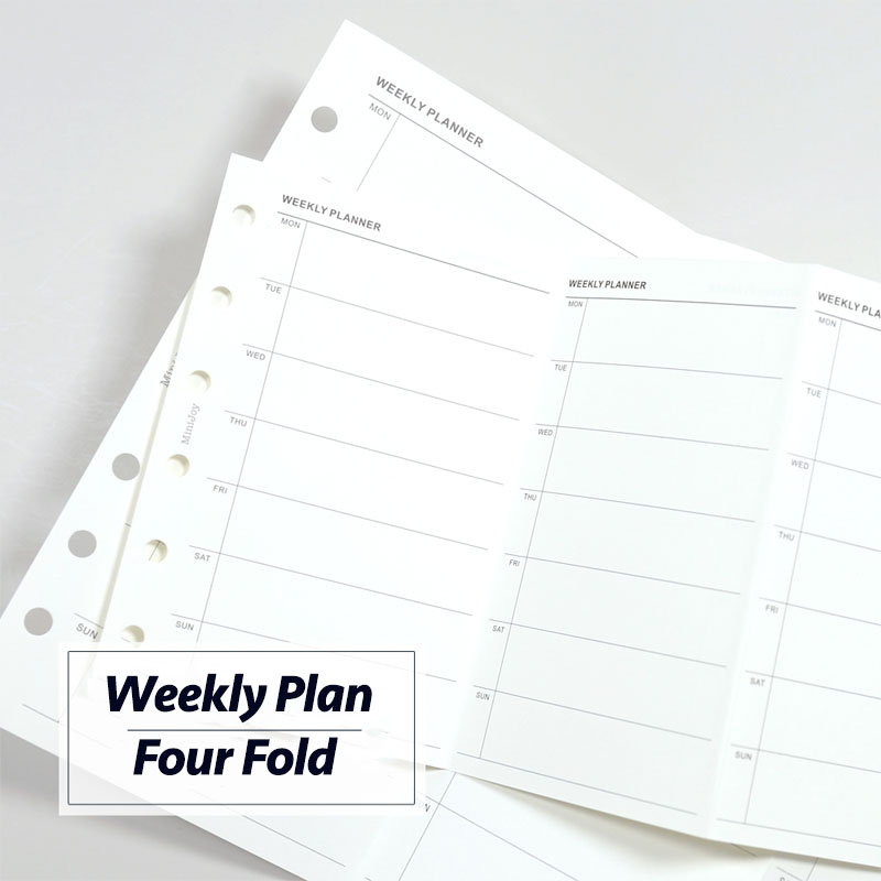 Meal Plan Notepad - Fromthenon-Plan semanal simplificado de cuatro pliegues,