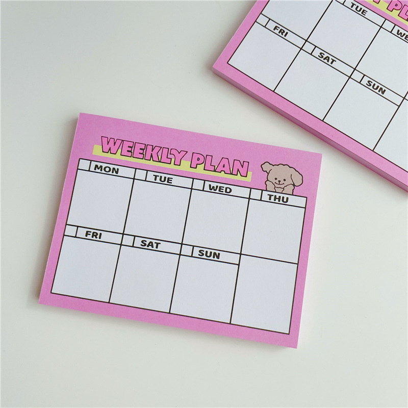 Bloc de notas con dibujos de c - Meal Plan Notepad reseña y precio