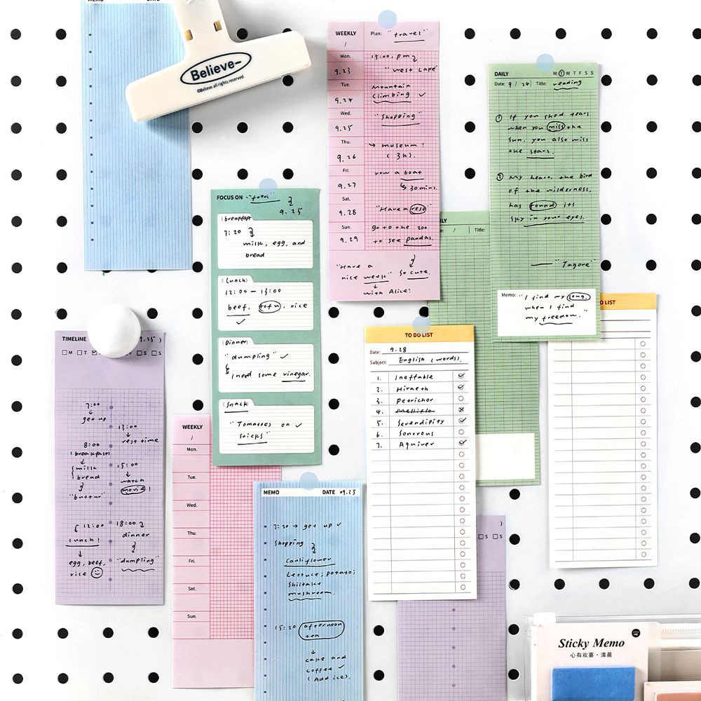 80 hojas de notas adhesivas, p - Meal Plan Notepad reseña y precio
