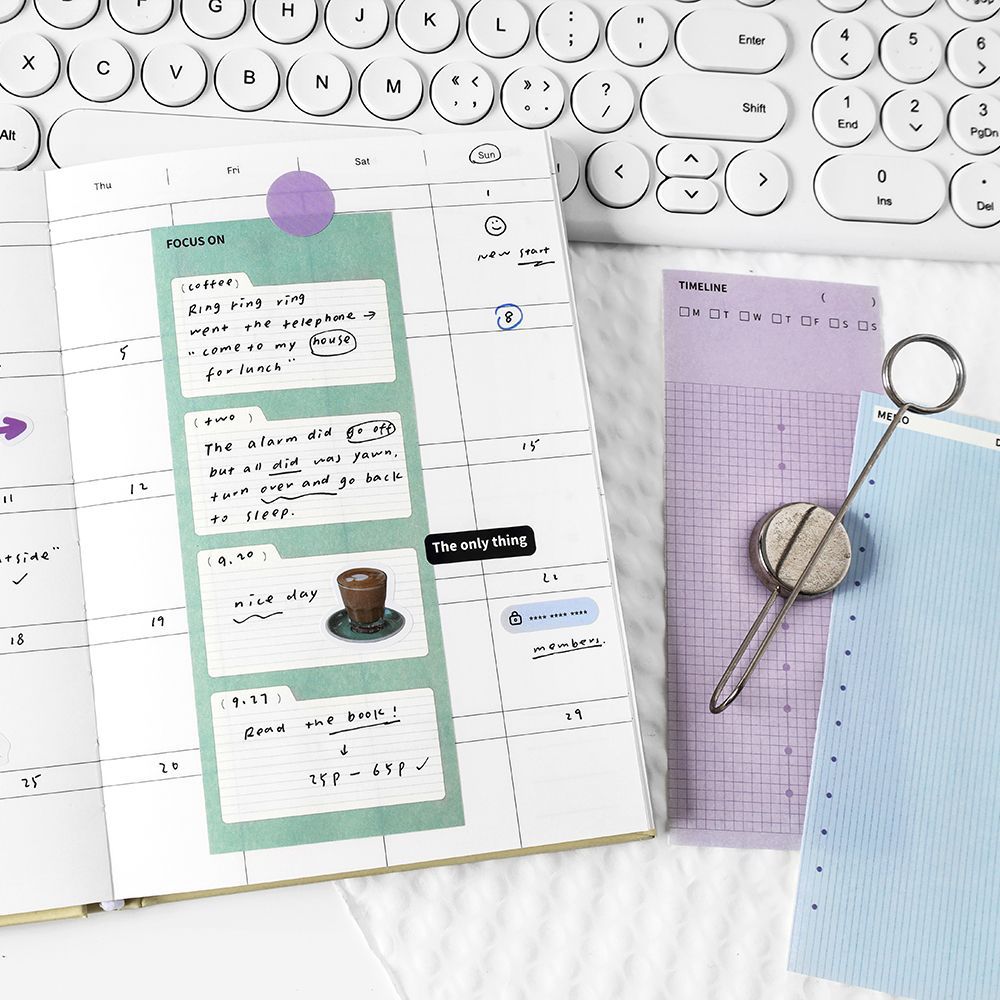 80 hojas de notas adhesivas, p - Meal Plan Notepad reseña y precio