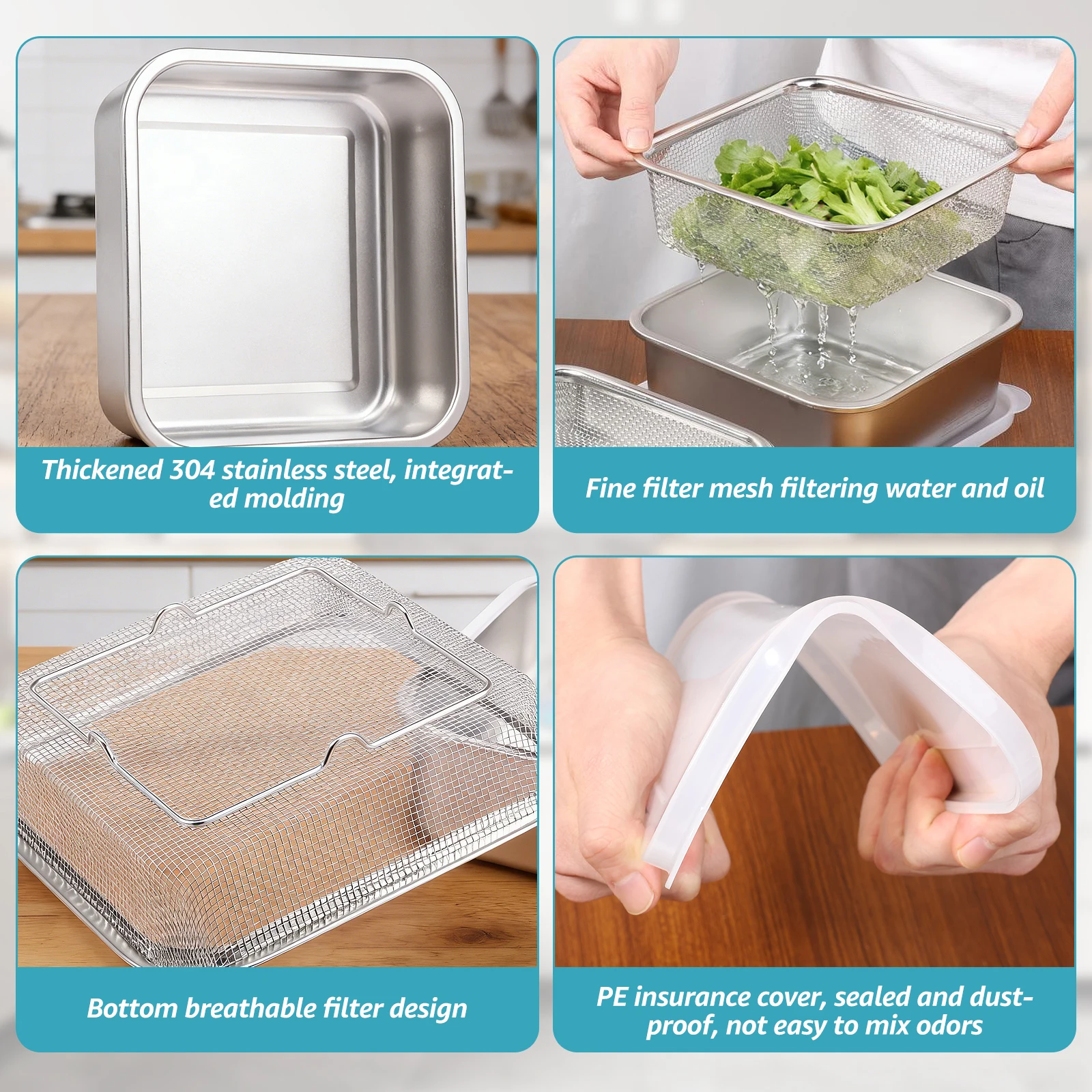 Juego de 2 en 1: Cuenco Cuadra - Meal Prep Rice reseña y precio