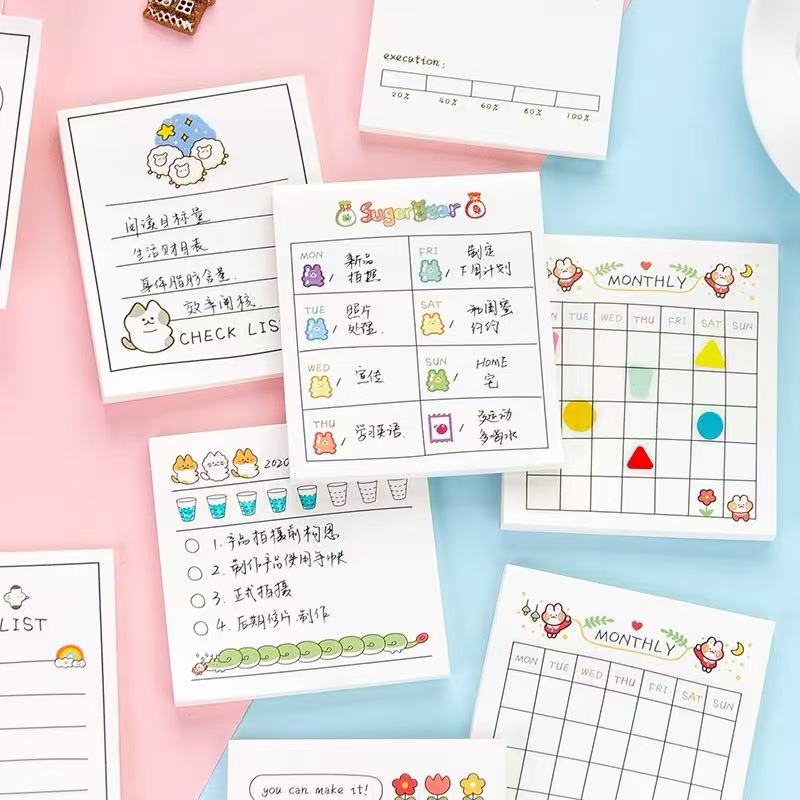 Bloc de notas adhesivas Kawaii - Meal Plan Notepad reseña y precio