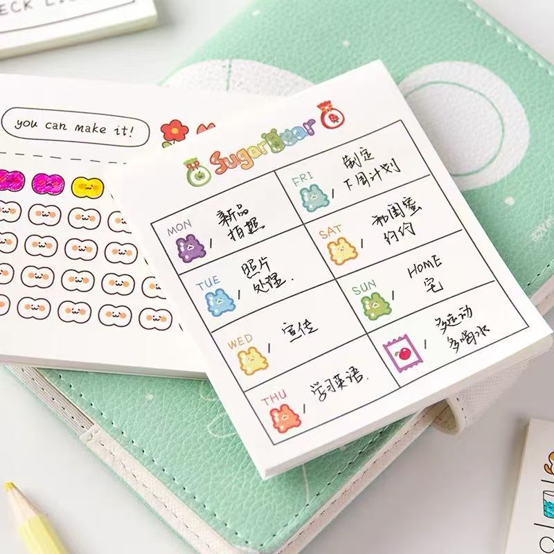 Bloc de notas adhesivas Kawaii - Meal Plan Notepad reseña y precio