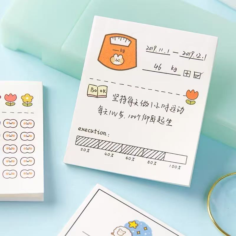 Bloc de notas adhesivas Kawaii - Meal Plan Notepad reseña y precio