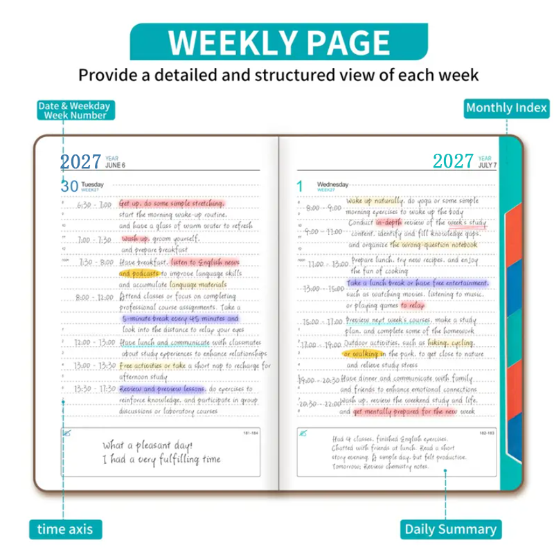 Agenda Diaria 2027, Cuaderno d - Meal Plan Notepad reseña y precio