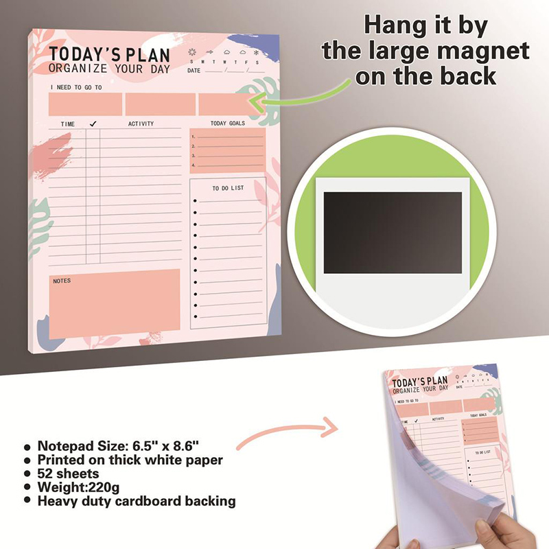 Bloc de notas planificador dia - Meal Plan Notepad reseña y precio